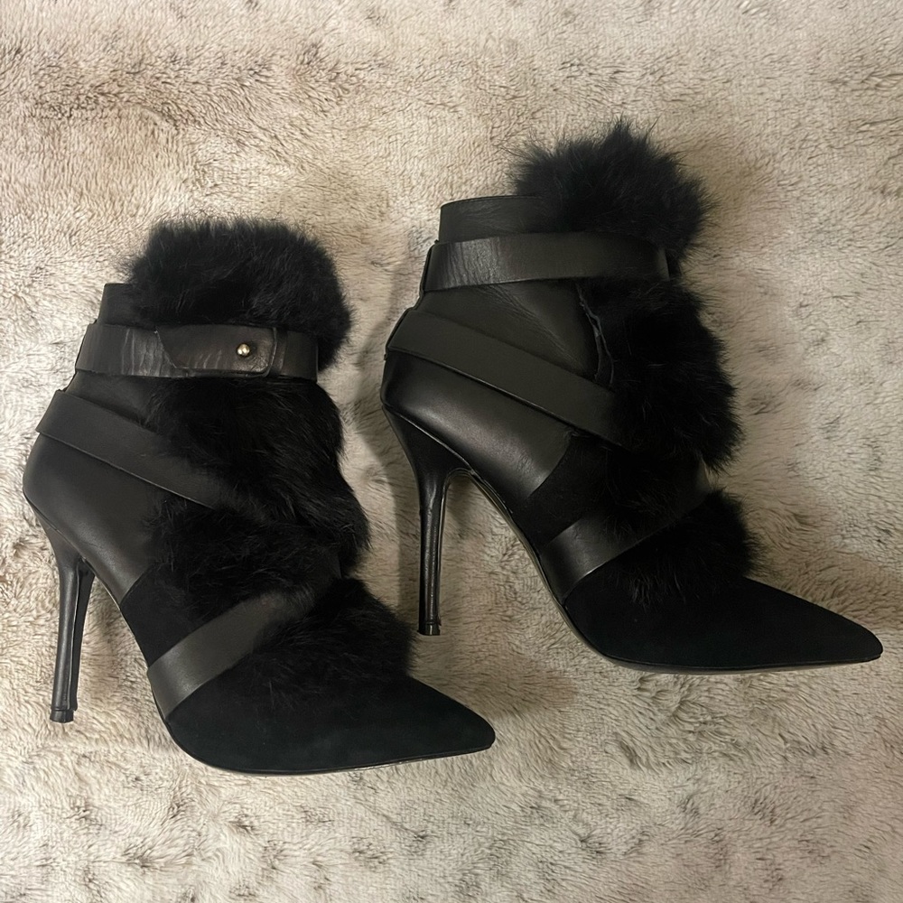 Charles Jourdan Fur Booties